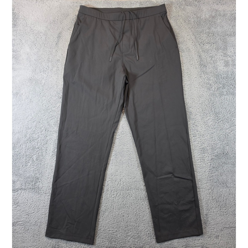 Lululemon Daydrift Classic-Fit Trousers Mens Large Graphite Grey Stretch Pants